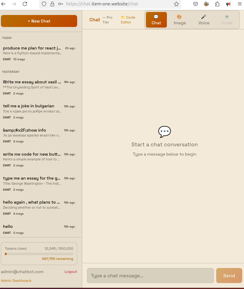 Main Dashboard Preview