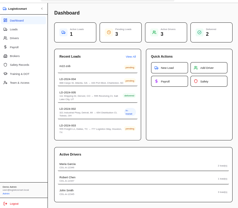 Main Dashboard Preview